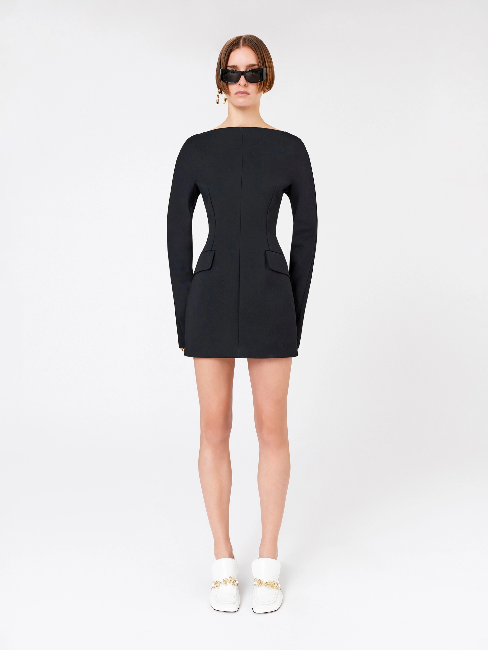 Short contoured cady dress  - BLACK - Sportmax