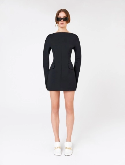 Short contoured cady dress  - BLACK - Sportmax - 1
