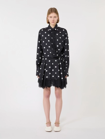Abito corto con pizzo - NERO - Sportmax - 2