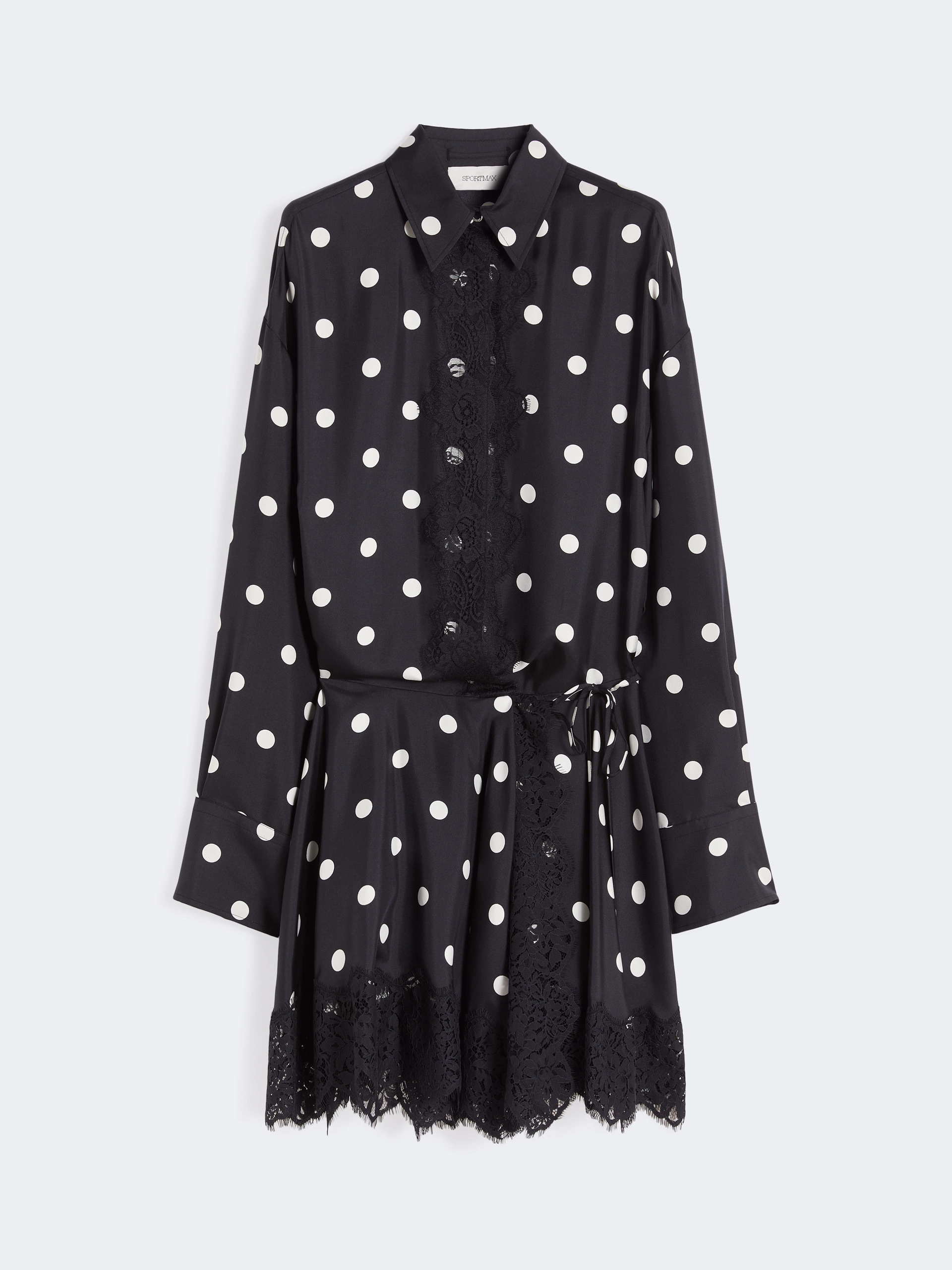 Abito corto con pizzo - NERO - Sportmax - 4