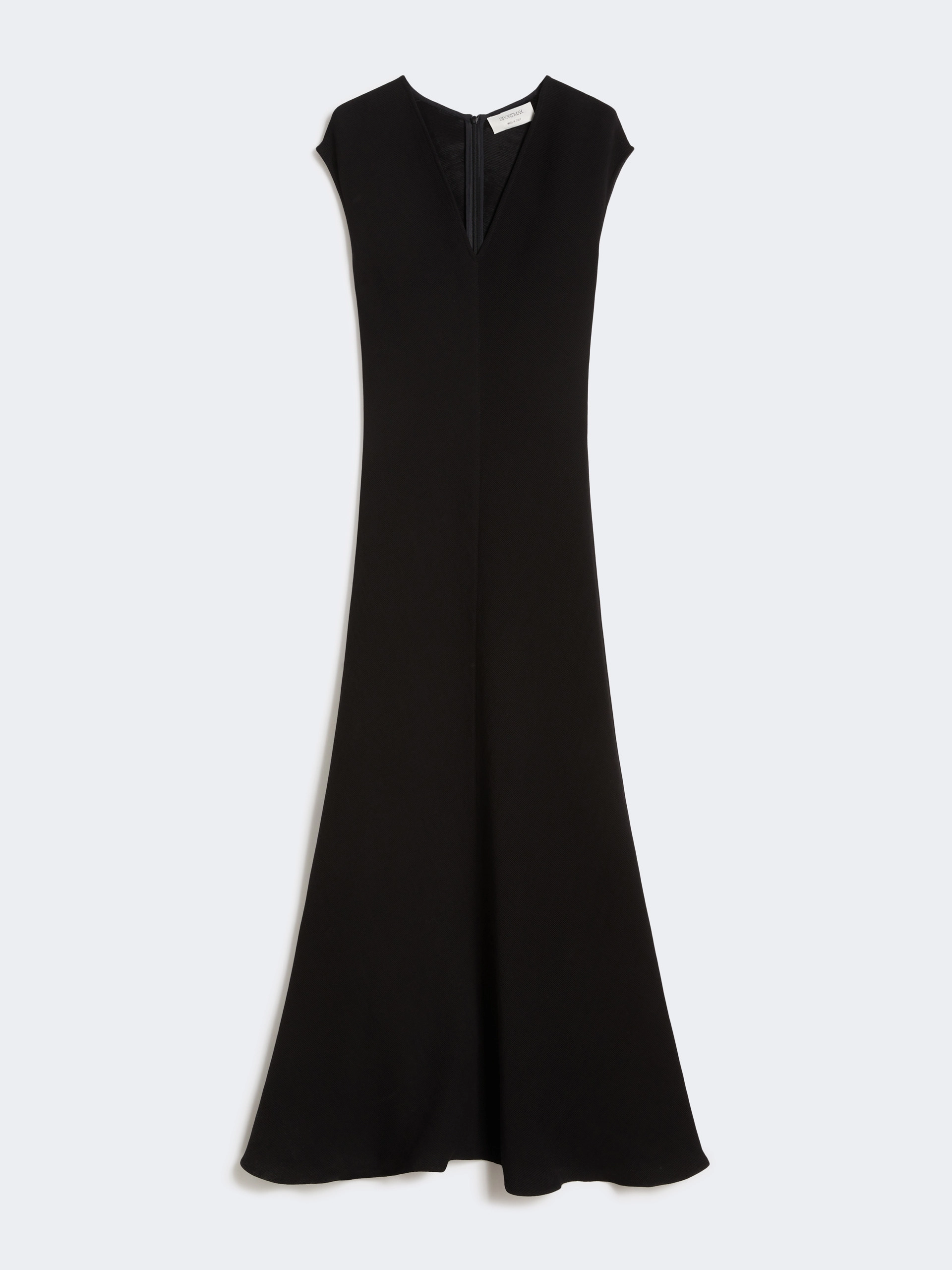 Long dress with V-neck in canneté - BLACK - Sportmax - 5