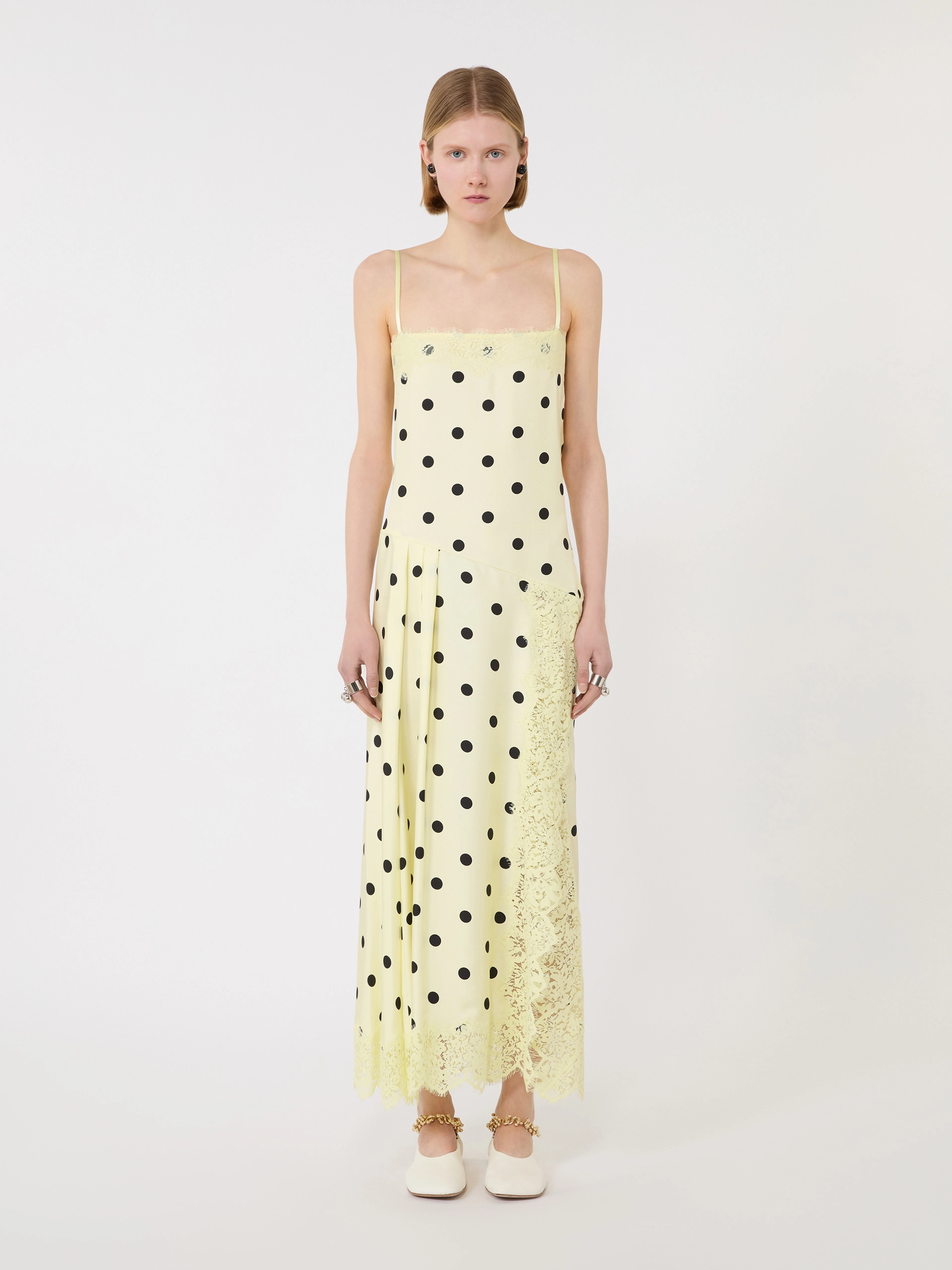 Lace-detail long dress - LEMON - Sportmax - 2