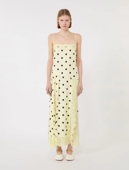 Lace-detail long dress - LEMON - Sportmax - 2