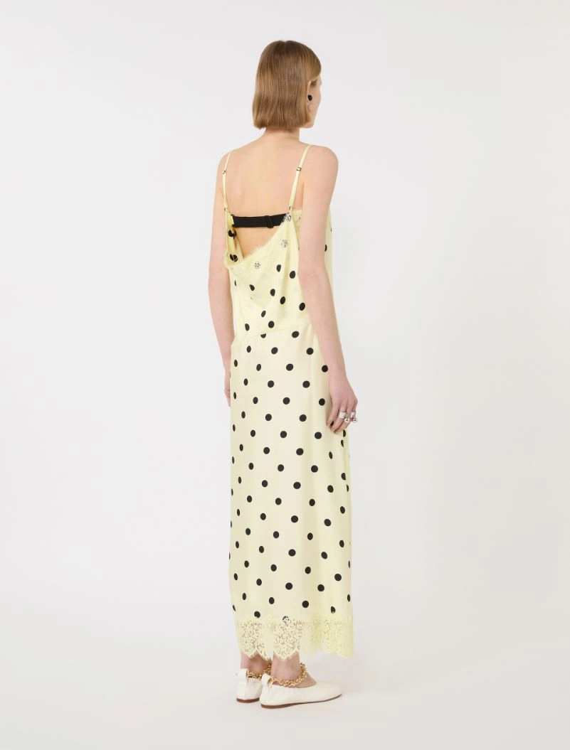 Lace-detail long dress - LEMON - Sportmax - 3