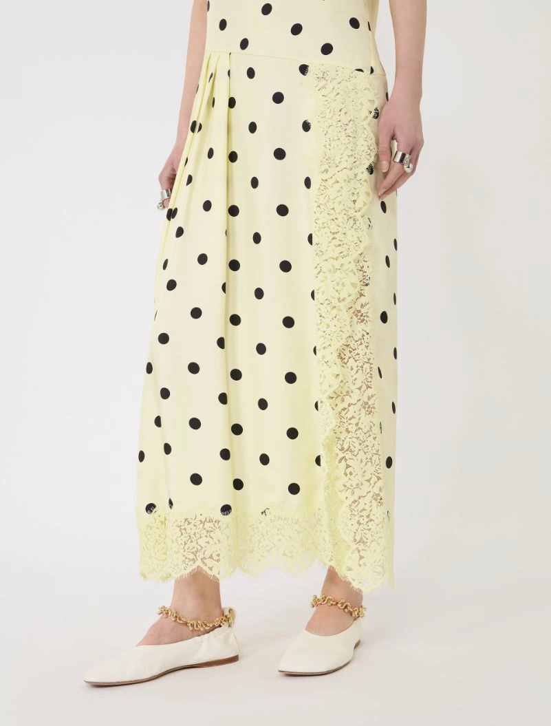 Lace-detail long dress - LEMON - Sportmax - 4
