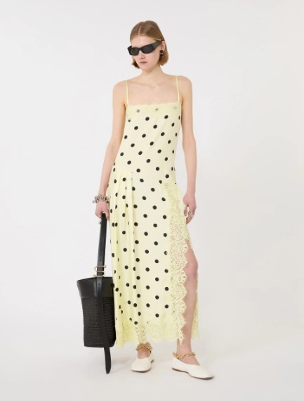 Lace-detail long dress - LEMON - Sportmax - 1