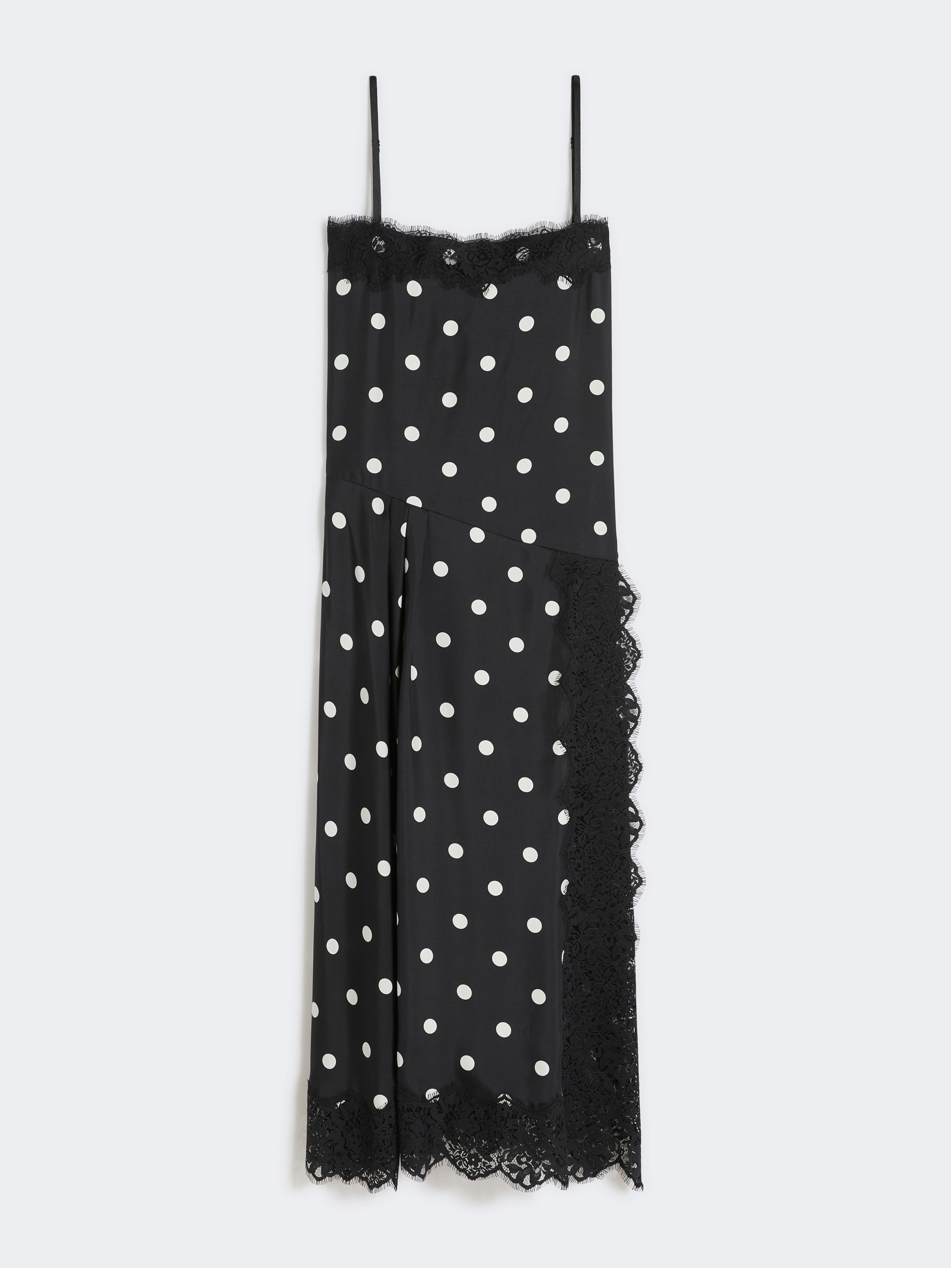 Lace-detail long dress - BLACK - Sportmax - 5