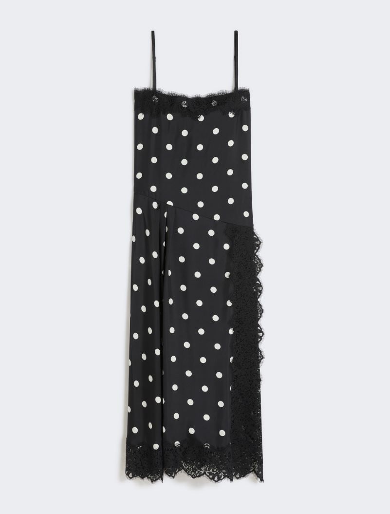 Lace-detail long dress - BLACK - Sportmax - 6