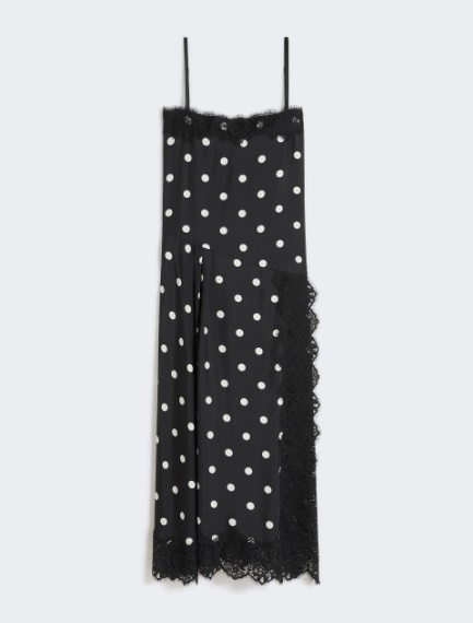 Lace-detail long dress - BLACK - Sportmax - 6