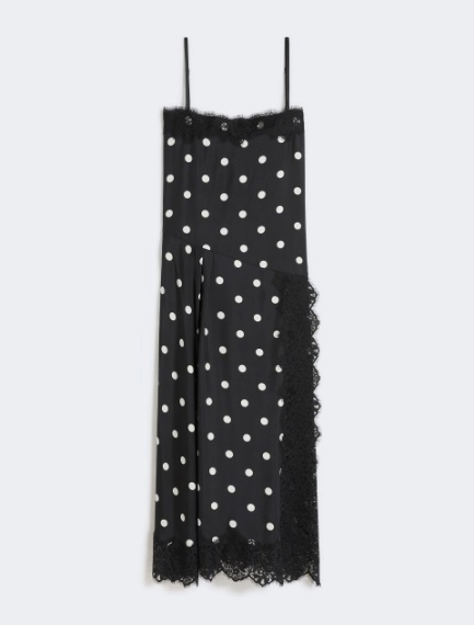 Abito lungo con pizzo - NERO - Sportmax