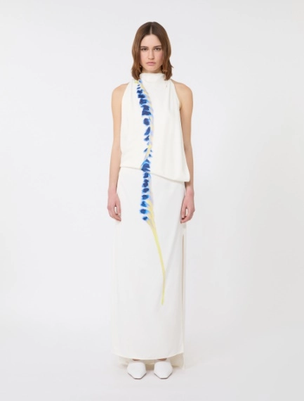 Long viscose dress - WHITE - Sportmax - 2