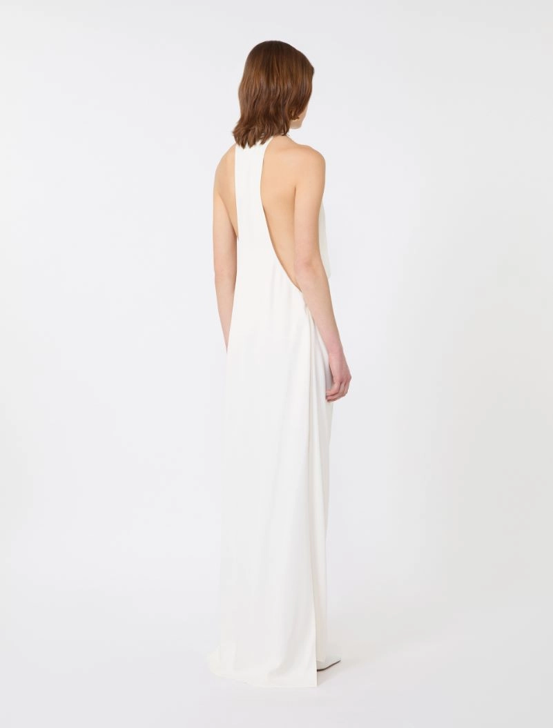 Long viscose dress - WHITE - Sportmax - 3
