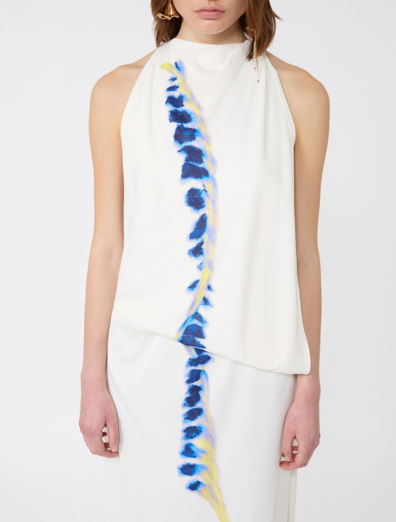 Long viscose dress - WHITE - Sportmax - 4