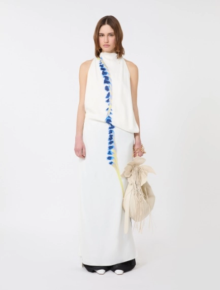 Long viscose dress - WHITE - Sportmax - 1