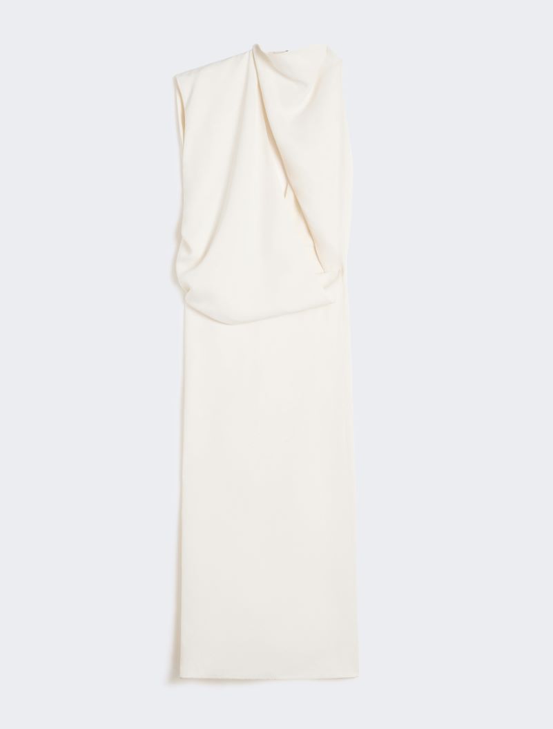 Asymmetrical viscose dress - ECRU - Sportmax - 6