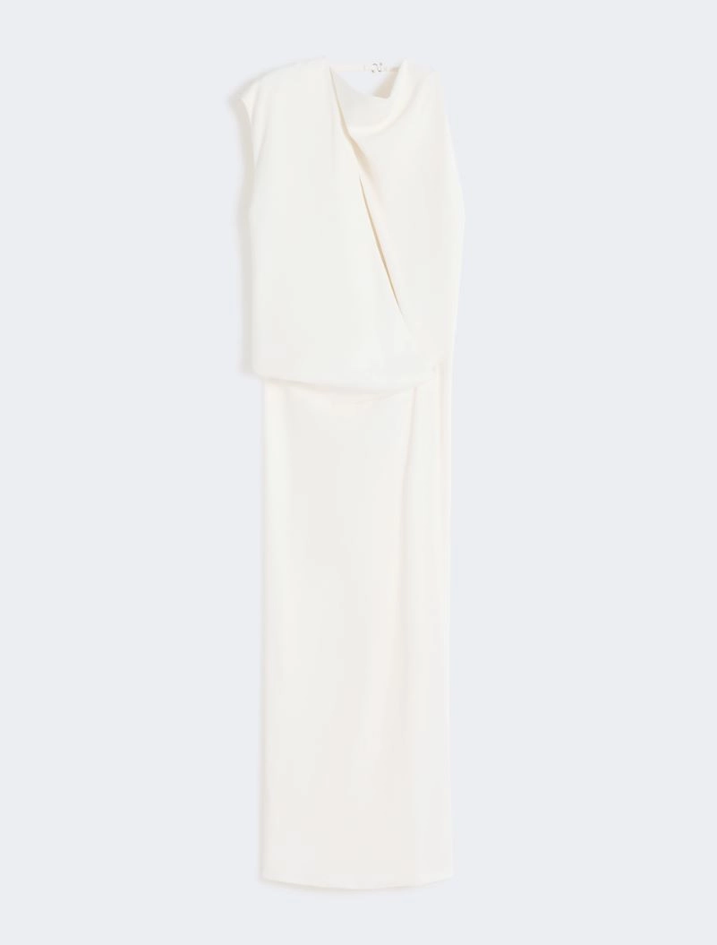 Asymmetrical viscose dress - ECRU - Sportmax - 6