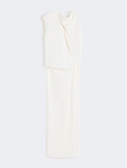 Asymmetrical viscose dress - ECRU - Sportmax - 6
