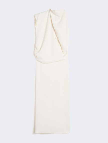 Asymmetrical viscose dress - ECRU - Sportmax