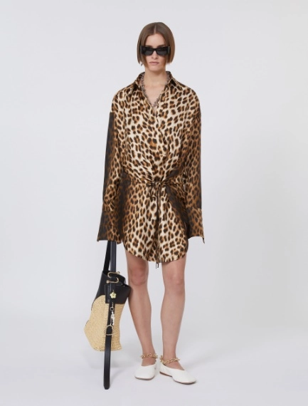 Chemisier incrociato in twill di seta - CAMMELLO - Sportmax