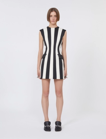 Hourglass-silhouette twill dress - BLACK - Sportmax - 2