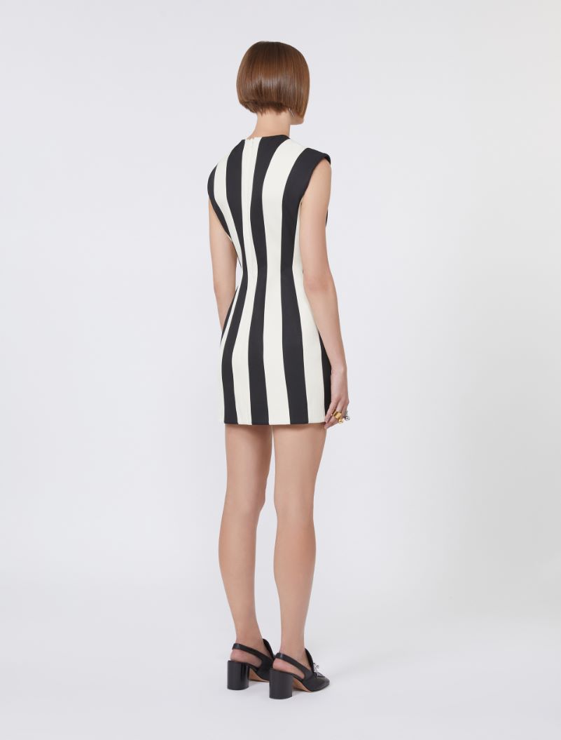 Hourglass-silhouette twill dress - BLACK - Sportmax - 3