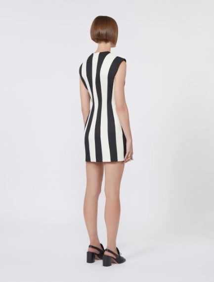Hourglass-silhouette twill dress - BLACK - Sportmax - 3