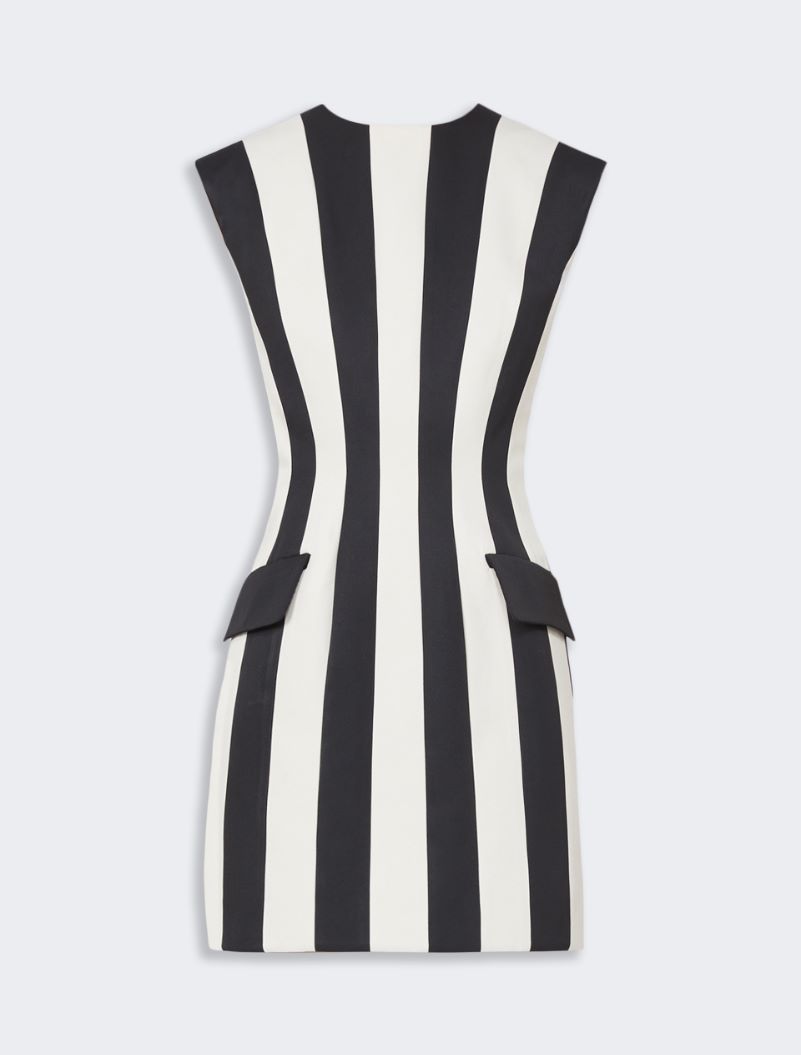 Hourglass-silhouette twill dress - BLACK - Sportmax - 6