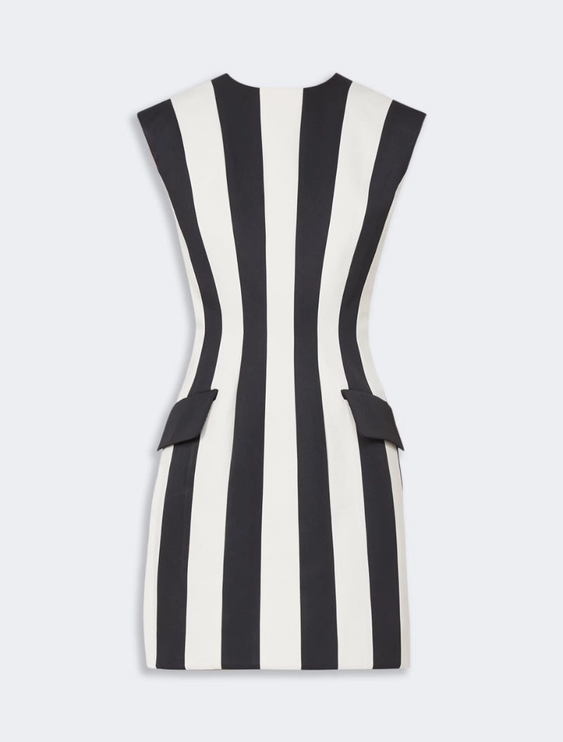 Hourglass-silhouette twill dress - BLACK - Sportmax - 6