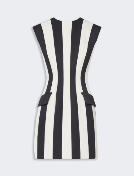 Hourglass-silhouette twill dress - BLACK - Sportmax