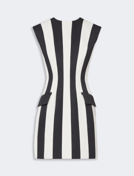 Abito con linea a clessidra in twill - NERO - Sportmax