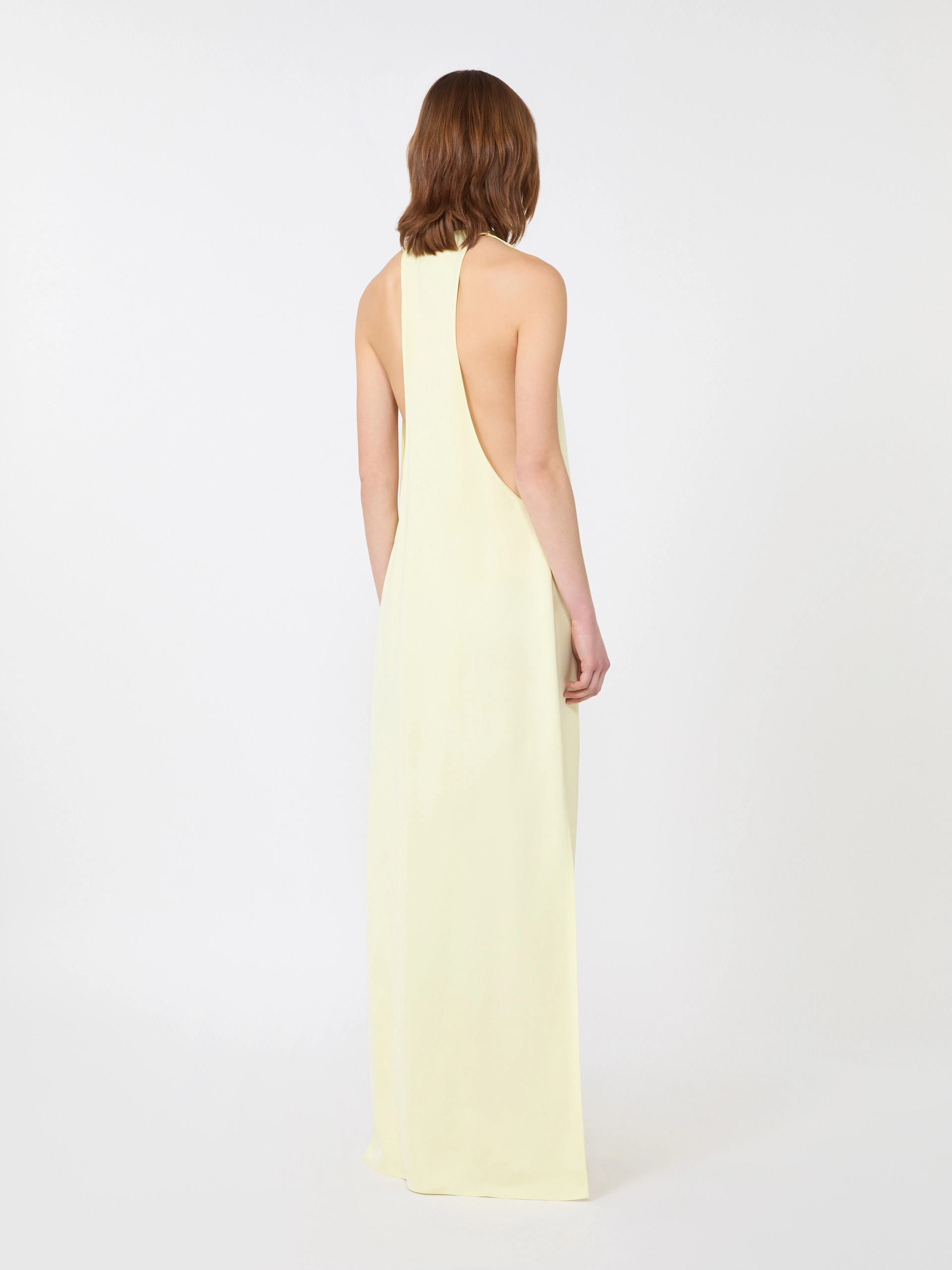Viscose satin draped dress - LIGHT YELLOW - Sportmax - 3
