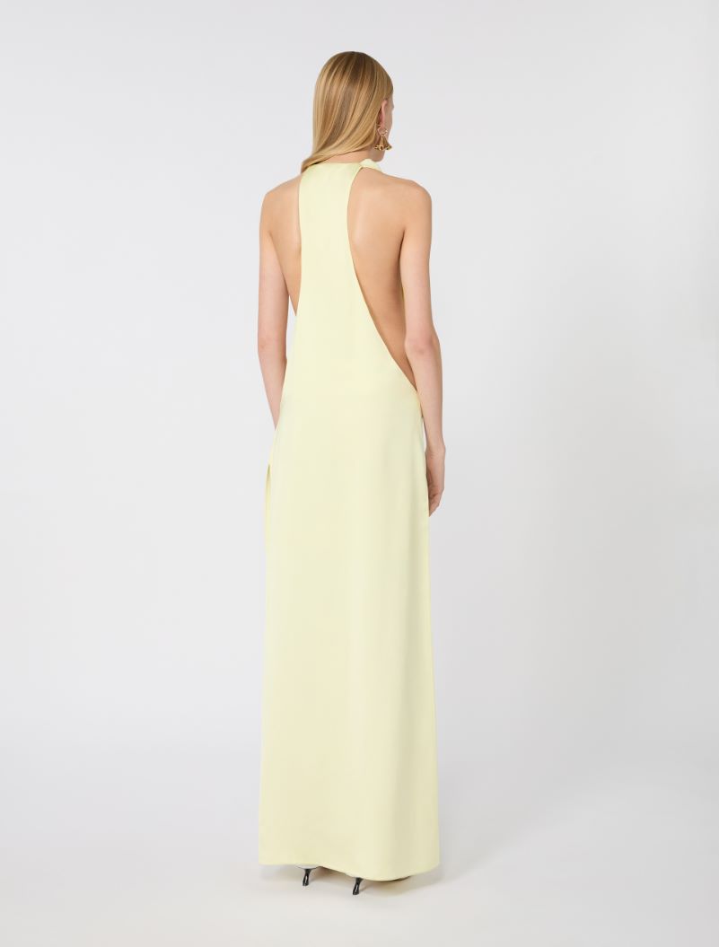 Viscose satin draped dress - LIGHT YELLOW - Sportmax - 3
