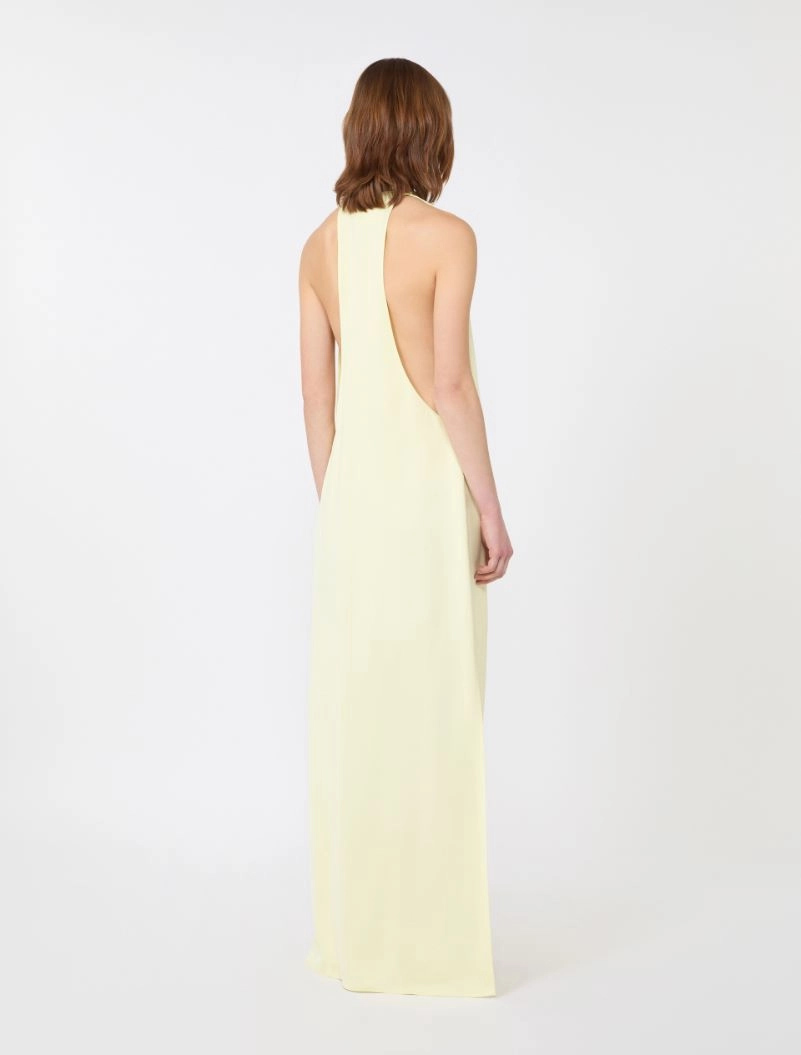 Viscose satin draped dress - LIGHT YELLOW - Sportmax - 3