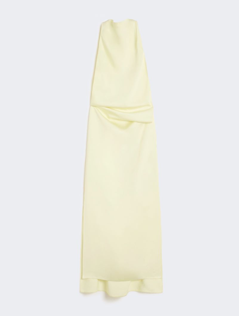 Viscose satin draped dress - LIGHT YELLOW - Sportmax - 5