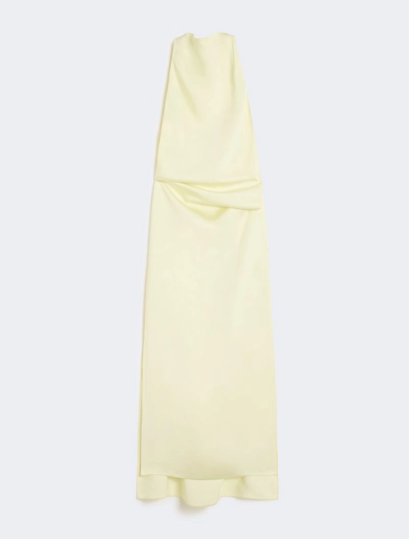 Viscose satin draped dress - LIGHT YELLOW - Sportmax - 6