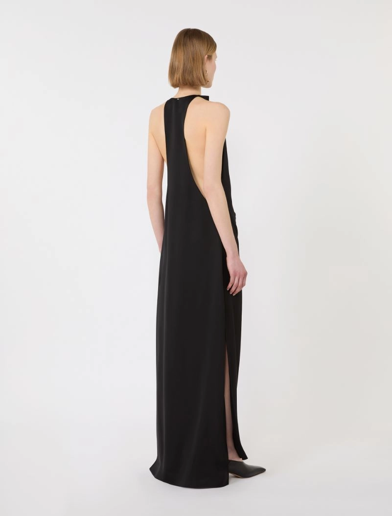 Viscose satin draped dress - BLACK - Sportmax - 3