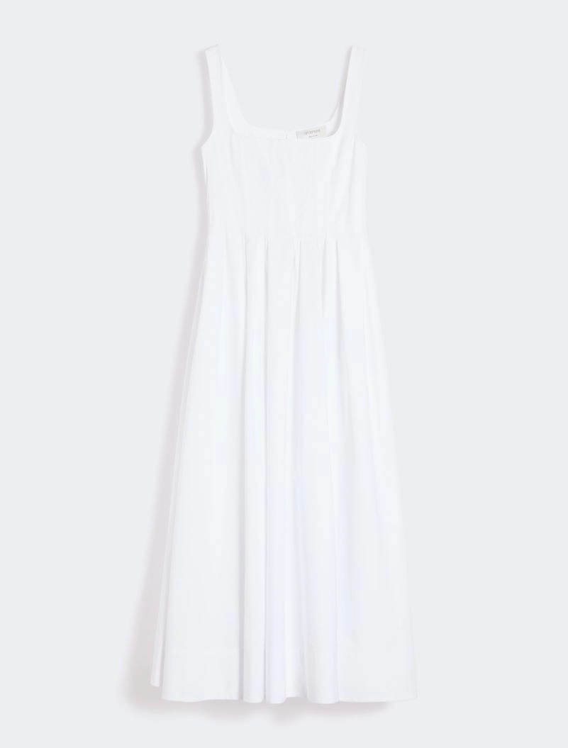 Long sleeveless pure cotton dress - OPTICAL WHITE - Sportmax - 6