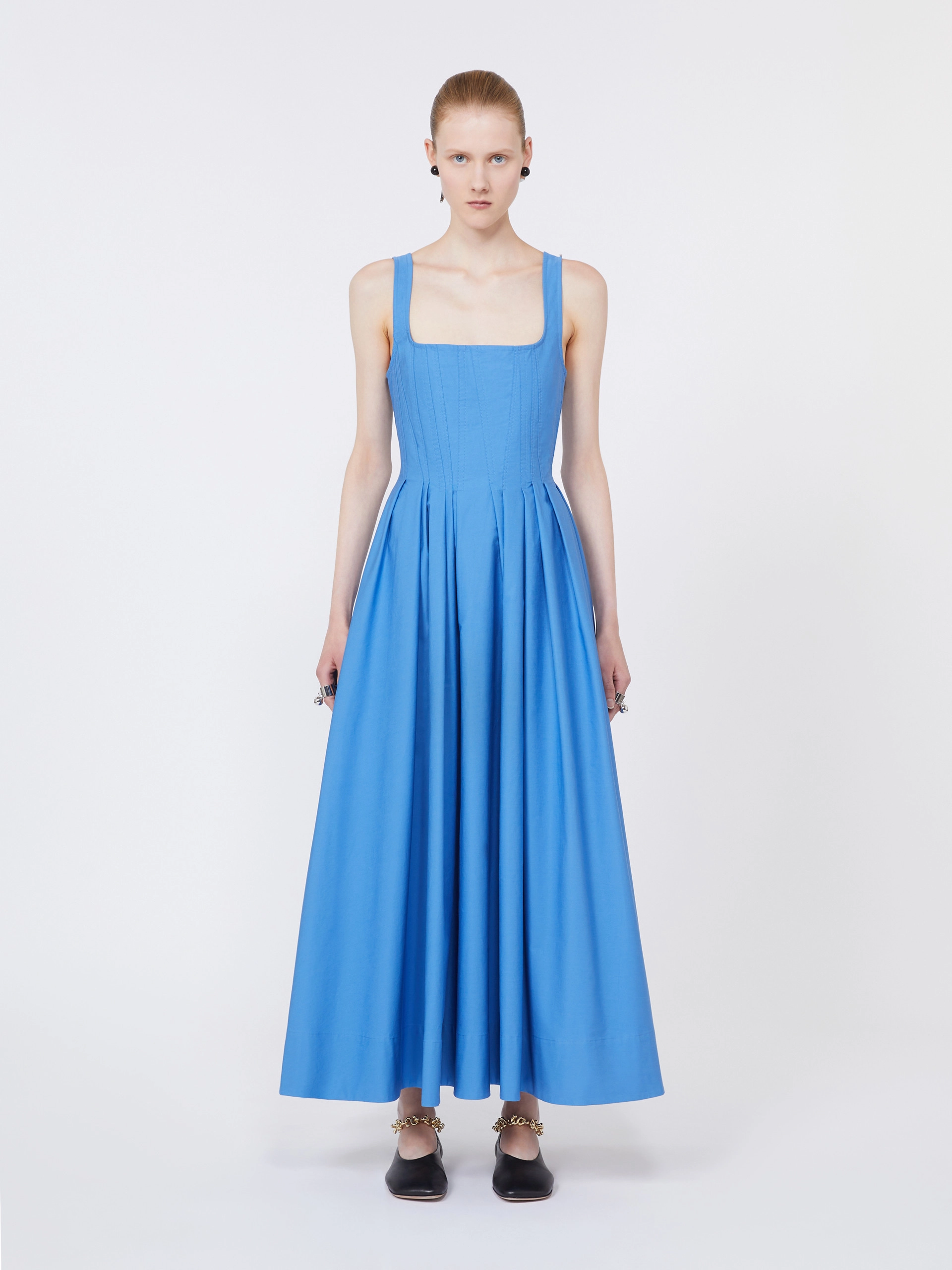 Long sleeveless pure cotton dress - AVIO - Sportmax - 2