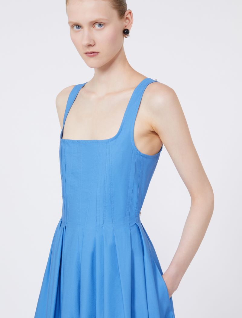 Long sleeveless pure cotton dress - AVIO - Sportmax - 4