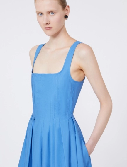 Long sleeveless pure cotton dress - AVIO - Sportmax - 4