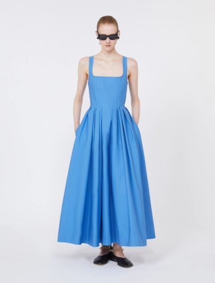 Long sleeveless pure cotton dress - AVIO - Sportmax - 1