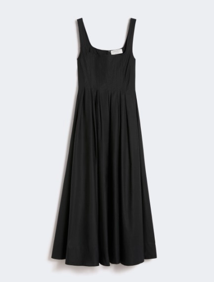 Abito lungo smanicato in puro cotone - NERO - Sportmax