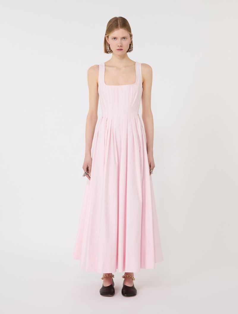 Long sleeveless pure cotton dress - PINK - Sportmax - 2