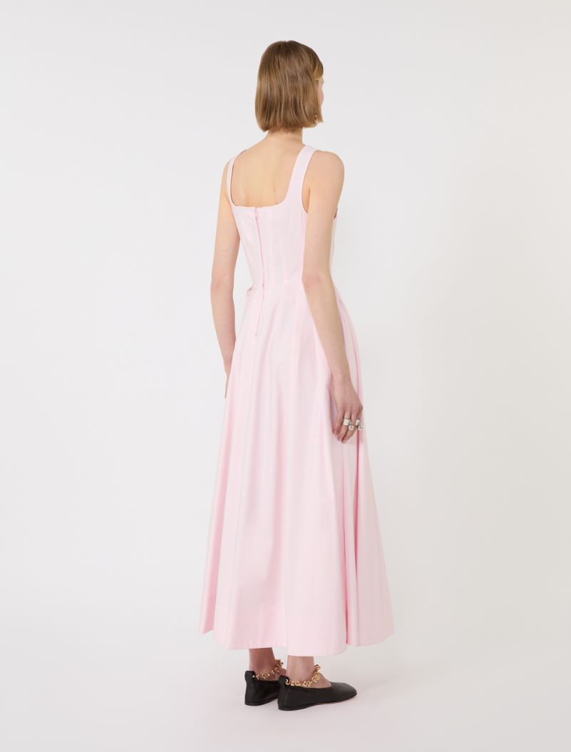 Long sleeveless pure cotton dress - PINK - Sportmax - 3
