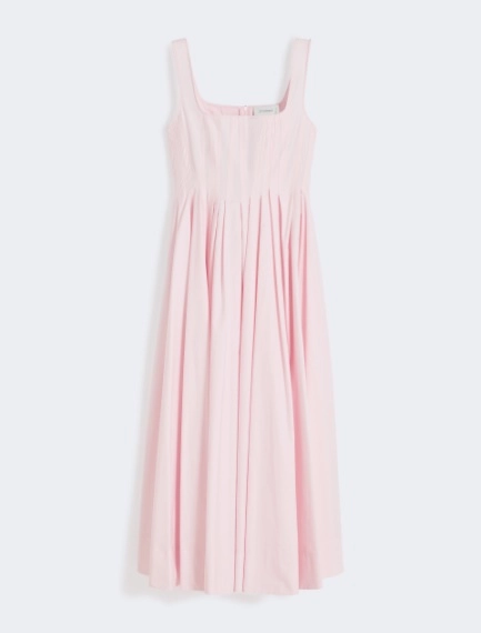 Long sleeveless pure cotton dress - PINK - Sportmax - 6