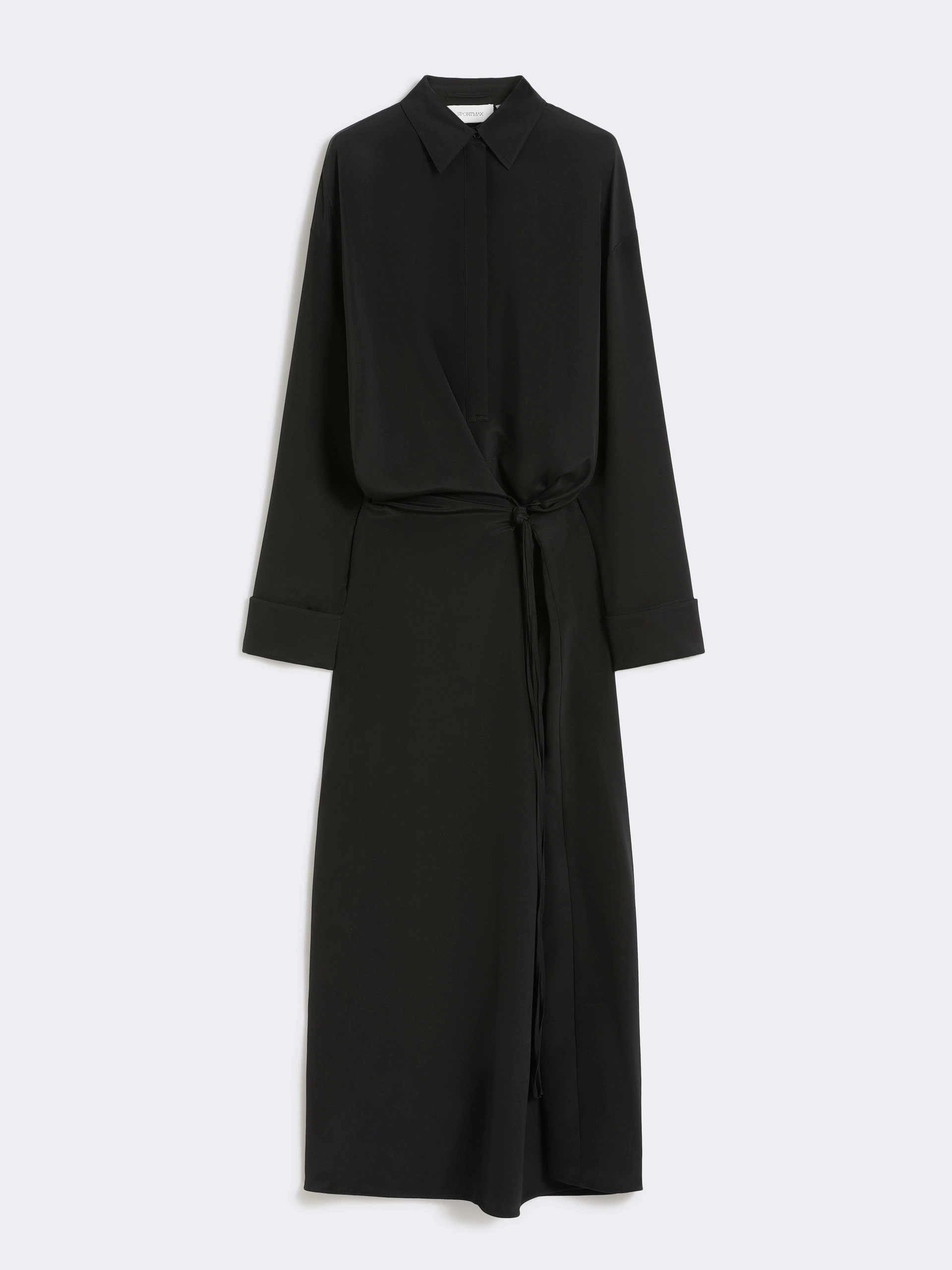 Stretch silk shirt dress - BLACK - Sportmax - 5