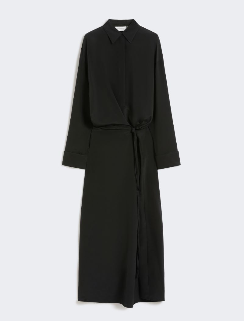 Stretch silk shirt dress - BLACK - Sportmax - 6