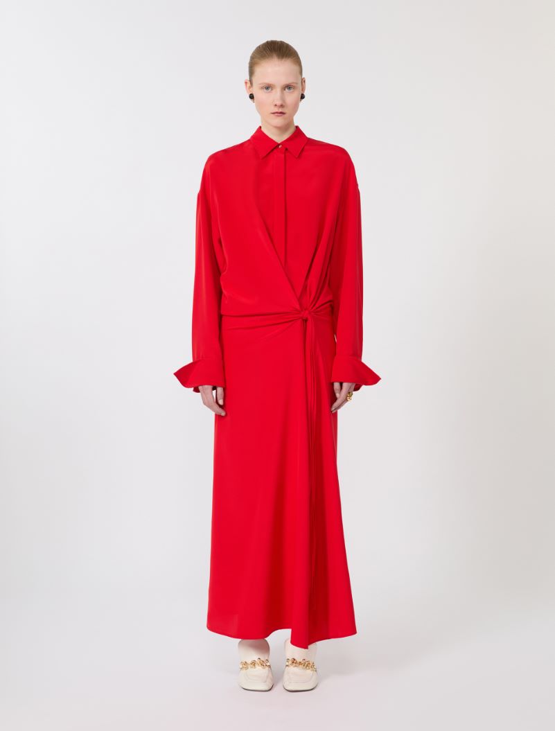 Stretch silk shirt dress - RED - Sportmax - 2