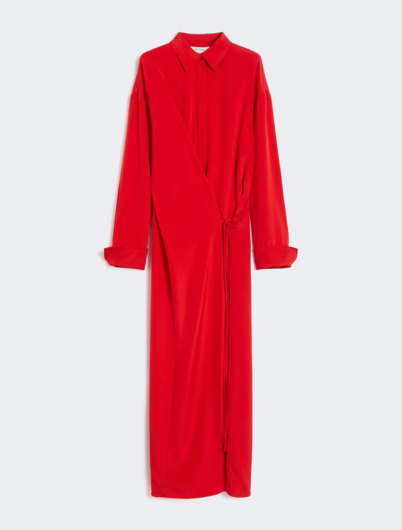 Stretch silk shirt dress - RED - Sportmax - 6