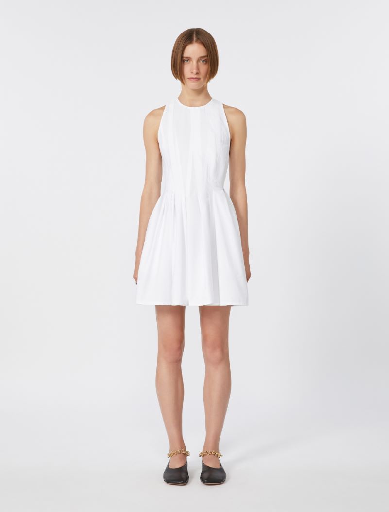 Short sleeveless pure cotton dress - OPTICAL WHITE - Sportmax - 2